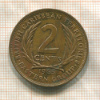 2 цента. Британские Карибы 1965г
