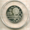 25 песо. Мексика. ПРУФ 1986г
