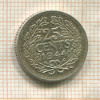 25 центов. Нидерланды 1944г