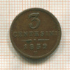 3 сентесимо. Австрия 1852г