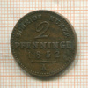 2 пфеннинга. Пруссия 1852г