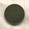 1 пфеннинг. Пруссия 1853г
