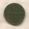 1 пфеннинг. Пруссия 1864г