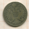 20 крейцеров. Австро-Венгрия 1869г