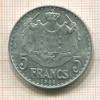 5 франков. Монако 1945г