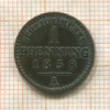 1 пфеннинг. Липпе-Детмольд 1858г