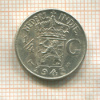 1/4 гульдена. Нидерландская Индия 1945г