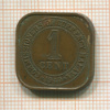 1 цент. Малайя 1940г