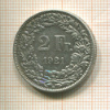 2 франка. Швейцария 1921г