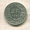 2 франка. Швейцария 1961г