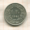1 франк. Швейцария 1961г