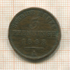 3 пфеннига. Пруссия 1868г