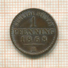 1 пфенниг. Пруссия 1868г