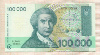 100000 динаров. Хорватия 1993г