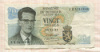 20 франков. Бельгия 1964г