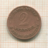 2 пфеннига. Саксен-Кобург-Гота 1856г