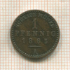 1 пфенниг. Саксен-Веймар-Эйзенах 1865г