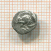 Гемиобол. Мизия. Кизик 480-450 г. до н.э. Кабан/лев
