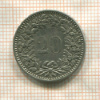 20 раппенов. Швейцария 1885г