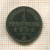 1 пфеннинг. Пруссия 1852г