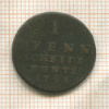 1 пфенниг. Брауншвейг-Каленберг-Ганновер 1798г