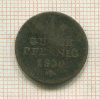 1 пфенниг. Шаумбург-Гессен 1830г