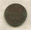 1 пфенниг. Ганновер 1847г