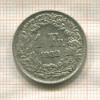 1 франк. Швейцария 1952г