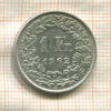 1 франк. Швейцария 1962г