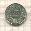 1/2 франка. Швейцария 1943г