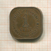 1 цент. Малайя 1945г