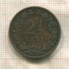 2 1/2 цента. Нидерланды 1877г