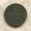 2 пфеннига. Саксония 1859г