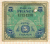 5 франков. Франция 1944г