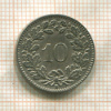 10 раппенов. Швейцария 1922г