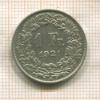 1 франк. Швейцария 1921г