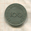 100 франкенов. Саарланд 1955г