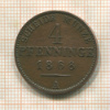 4 пфеннинга. Пруссия 1968г