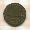 3 пфеннига. Мюнстер 1753г