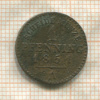 1 пфеннинг. Липпе-Детмольд 1851г