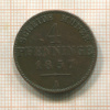 4 пфеннинга. Пруссия 1857г
