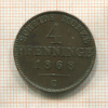 4 пфеннинга. Пруссия 1868г