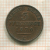 3 пфеннинга. Пруссия 1870г