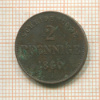 2 пфеннига. Саксен-Майнинген 1860г