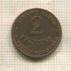 2 пфеннига. Саксен-Кобург-Гота 1870г