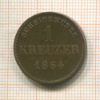 1 крейцер. Шварцбург-Рудольфштадт 1864г