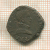 Двойной денье турский. Франция. Генрих III 1578г