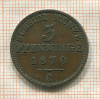 3 пфеннинга. Пруссия 1970г