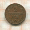 2 пфеннига. Саксония 1863г