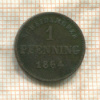 1 пфеннинг. Бавария 1864г